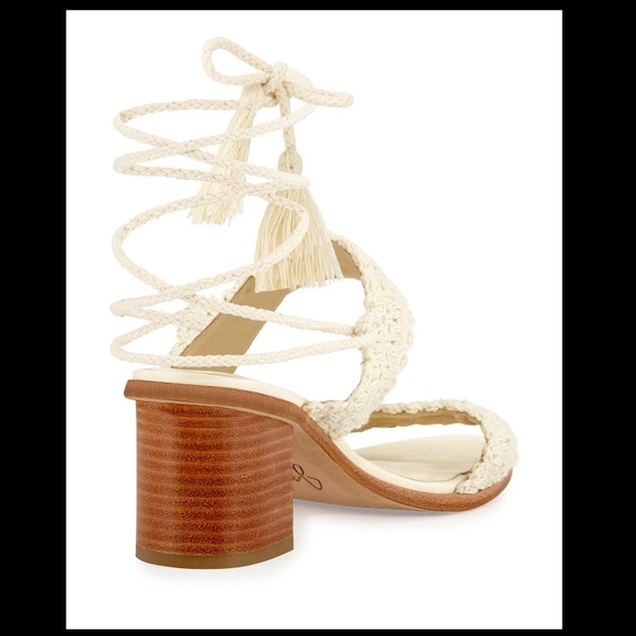 NWT!! JOIE Crochet Lace-Up Heal - Picture 3 of 12